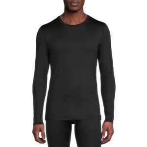 Reebok Unisex Black Performance Base Layer Long Sleeve Crew Neck Shirt (Medium)
